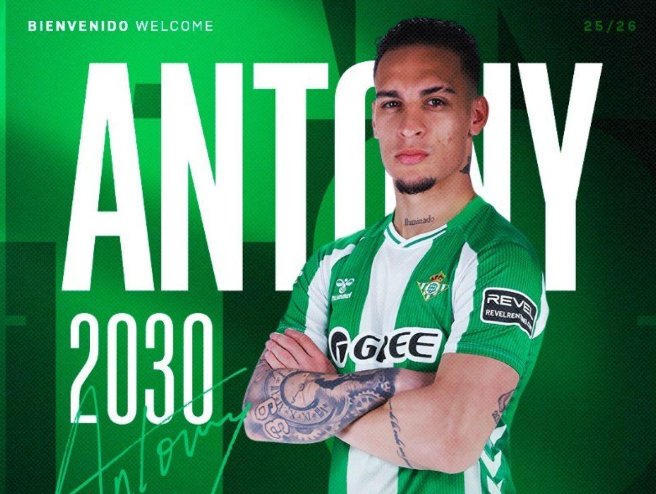 GOAT效应？贝蒂斯24小时发47动态欢迎安东尼 数万名球迷街头狂欢